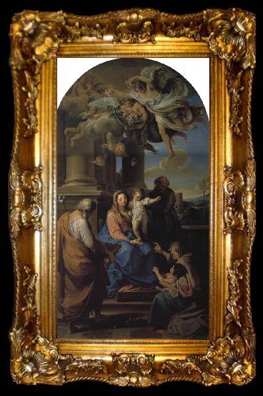 framed  Pompeo Batoni Holy Family with St. Elizabeth, Zechariah, and the infant St. John the Baptist, ta009-2